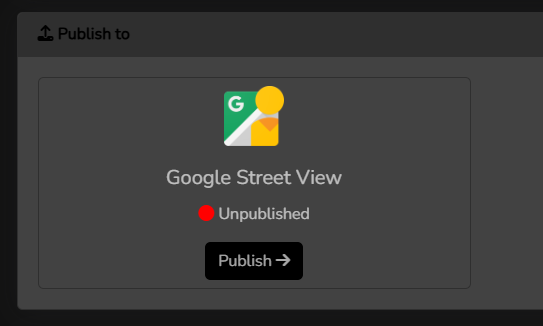 Google Street View Publish Button